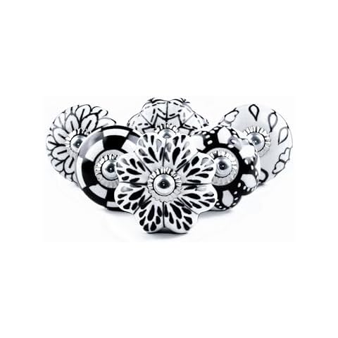 RAJRANG Hand Painted Ceramic Knobs Pack of 6 Cover