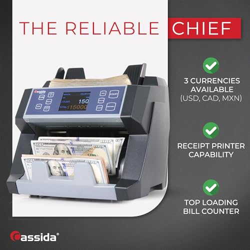 Image of Cassida Money Bill Counter I Business Grade I 1,400 Notes /Min I 6600 UV