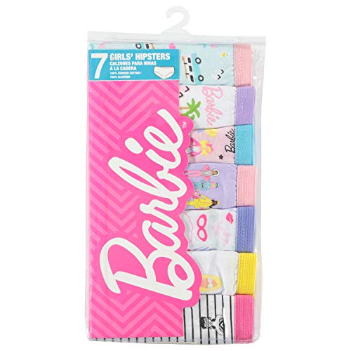 Barbie Girls Amazon Exclusive 10-pack 100% Combed Cotton Underwear, Dream Big With Barbie Panties Sizes 4, 6, 8, 7-Pack, 42