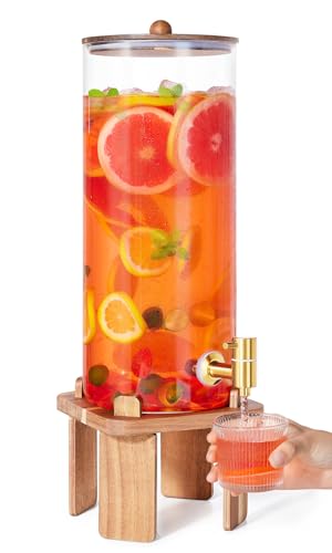 2 Gallon Large Drink Dispenser for Parties,Glass...