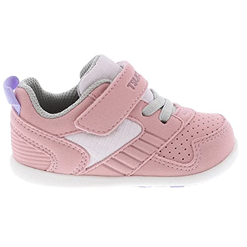 Tsukihoshi 2510 Racer Strap-Closure Machine-Washable Baby Sneaker Shoe With Wide Toe Box And Slip-Resistant, Non-Marking Outsole - Rose/Pink, 3 Infant (0-12 Months) #TOP2