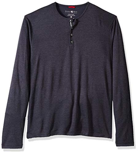 Stone Rose Men's Performance Henley, Navy, S