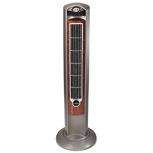 Lasko Oscillating Tower Fan with Remote - Quiet Standing Fan for Bedroom, Office, and Home - 3 Speeds - Powerful Cooling Air - T42954 - 42" Tall – Gray/Woodgrain - Image 2