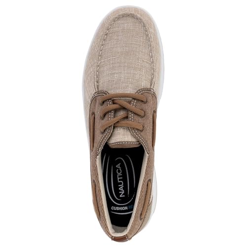 Image of Nautica Men's Casual Boat Shoes, Moc-Toe Loafers with Cushioned Insole, Deck Fashion Sneaker