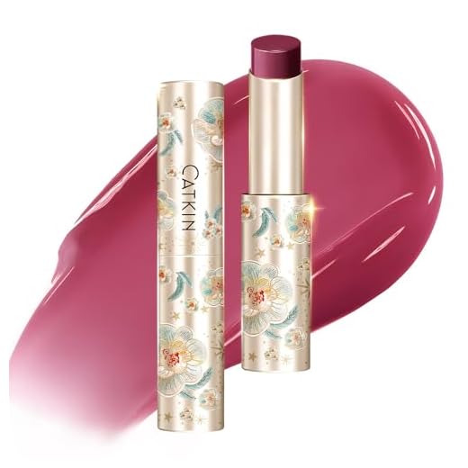 Catkin Bálsamo Labial Brilhante Catkin Ultra Hidratante Glow Lip Tinted Jelly Plump Melting Balm Manteiga De Karité Reparador Calmante Para Lábios Secos Acabamento Úmido 0,12 Oz C03 Violeta
