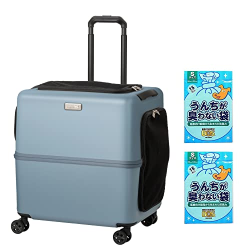 ペットキャリー ペチコ 3001-L Lサイズ ペット用キャリーケース 犬用 猫用 うんちが臭わない袋 30枚 セット ブルー