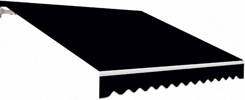 Sunshade Canopy Replacement Fabric Patio Retractable Awning Replacement Cloth Sun Shade Shelter Top Cover Outdoor Window Awning Canvas(Black,(16x5ft) 5x1.5m)