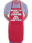 Print4U Love Liverpool Hate Man Utd Football BBQ Cooking Funny Novelty Apron Red