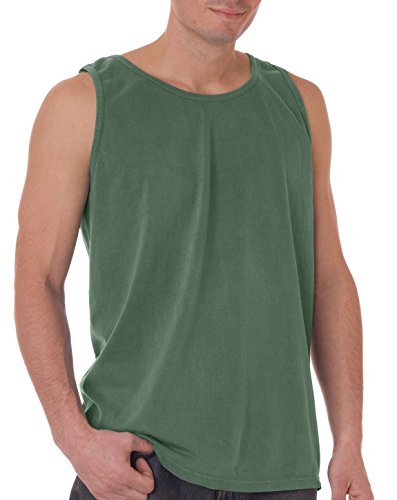 Image of Comfort Colors Chouinard 9360 Adult Garment-Dyed Tank Top Light Green Medium