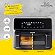 Rachs KOCHWERK Vario-Doppelkammer Heißluftfritteuse 9 L | Airfryer mit teilbarer Kammer, Touchscreen & 8 Programmen | Frittieren von Speisen ohne Öl - fettarm | 2700 W Smart-Cook Funktion