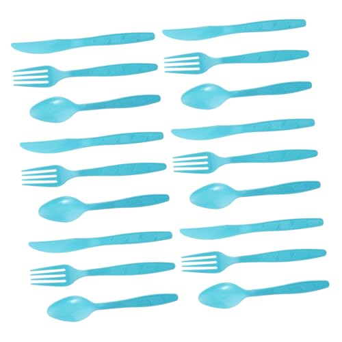 KOMBIUDA 1 Set Birthday Party Plastic Cutlery Disposable Tableware Silverware Utensil Set