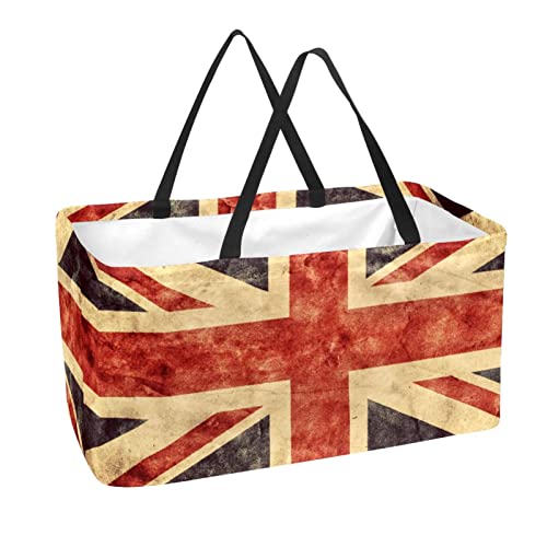 Sac de courses reutilisable Union Jack pour ne plus manquer de place au supermarche