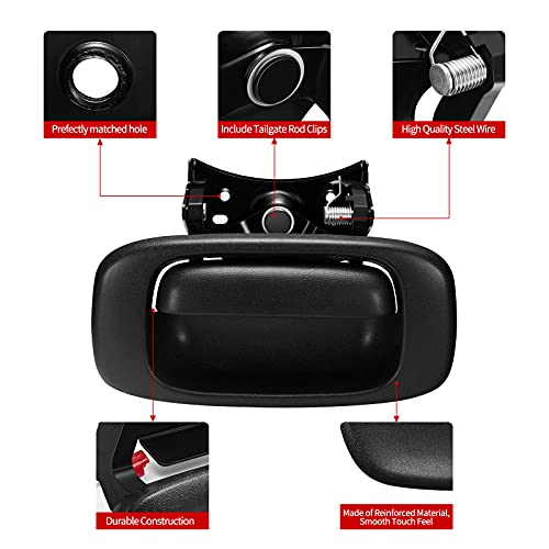 This Hill Tailgate Handle, Tailgate Handle Latch And Bezel Trim Replacement For 1999-2007 Silverado Gmc Sierra 1500 2500 3500, Replaces 15997911 15228539 Gm1916102 15188001 15228540 15228541 #TOP1