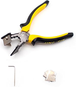 iDili Industrial Right Angle Plier Rubber Strip Scissors Plastic Scissor Angle V mouth Cutting plier for Doors windows 90 Degree