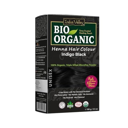 Indus Valley Bio Organic Natural Henna Hair Color Indigo Black 100gm| 100% Gray Hair Coverage And Long Lasting Hair Dye | Vegan and Cruelty-Free