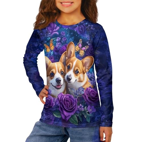 Image of Uourmeti Teens Girls Long Sleeve T Shirts Fall Outfits Boys Active Sportswear Running Tops