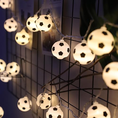 Guirlande lumineuse de football 20 LED étanche lampe sport intérieur extérieur 3m