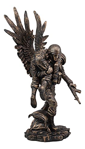 Ebros Gift Hacksaw Ridge Guardian Angel Military Soldier Carrying A Wounded Brother Figurine 13 Inch Tall Marine Special Unit Hero Of The American Us Army Statue Patriotic Decor War Combat Sculpture thumb #4
