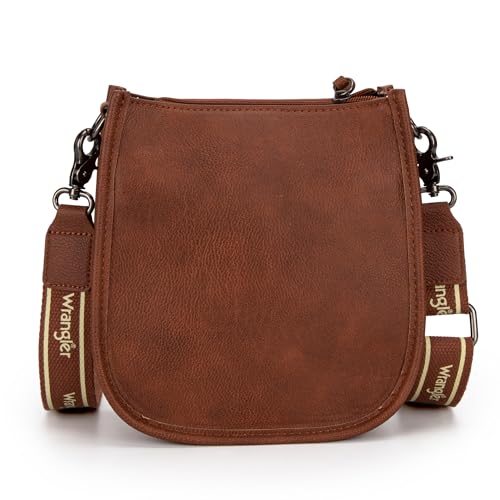Image of Wrangler Small Crossbody Bag for Women, Mini Shoulder Purse with Adjustable Strap, Vegan Leather Phone Purse