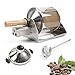 QUEWATSA Commercial Coffee Bean Roaster, 400g Gas Burner Drum Type Coffee Roasting Machine, Stainless Steel Home/Commercial Peanut Roaster for Roasting Peanuts, Seeds, Nuts, Soybeans