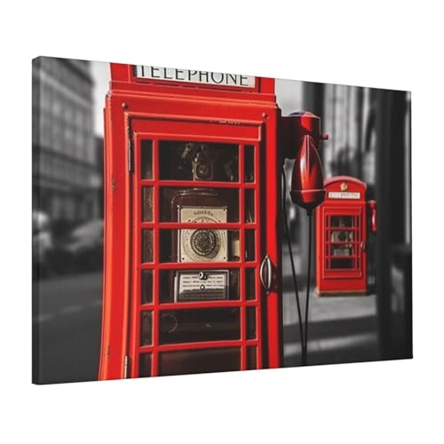 Toile HD rétro de Londres tableau vintage pour une chambre chaleureuse
