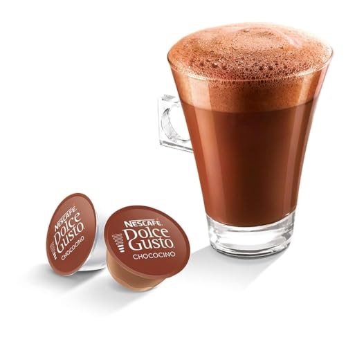 Image of NESCAFE - Dolce Gusto Chococino (16 Pods) 256g Box, By COUGAR | Rich & Chocolatey Hot Chocolate Drink Pods | Creamy Cocoa Beverage | Compatible with Nescafe Dolce Gusto Machines - (Imported-UK)