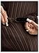 MakeMeChic Women's Maternity 2 Piece Outfits Lounge Set Ribbed Knit Long Sleeve Hoodie and Pants Pregnancy Set Brown Large