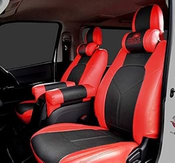 ハイエース　サンシェードセット カーバックシートカバー 合成皮革 吸盤付き Amazon | 01381 ハイエース 200系 シート カバー S-GL ツートン