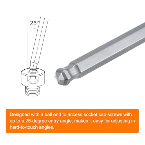 HARFINGTON Ball Head Hex Screwdriver 5mm x 120mm Magnetic Ball End Hexagonal Precision Screw Driver Hex Design Wrench by HARFINGTON - Image 4