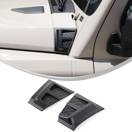 Tumukiw 2PCS Car Black Cowl Armor Corner Guards Outer Cowling Cover Compatible with INEOS Grenadier 2020-2025 Accessories, Car Hood Left Right Side Armor Cover Trim Exterior Accessories (Matte Black)