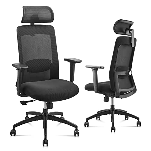 Muigels Ergonomic Office Chair - High Back Computer Desk Chair With Adjustable Lumbar Headrest Arms Support And Tilt Function, Comfy Rolling Swivel Task Chair For Home Conference Room Office Bedroom #TOP27