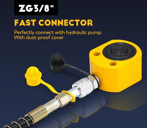 CGOLDENWALL Hydraulikzylinder 10T Professioneller Zweiteiliger, Ultradünner Leicht, Gesamthub 26mm für Gebäude und Brücken (DFPY-10T)