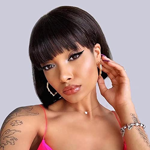 ten chopsticks Short Bob Wig With Bangs 13x4 HD Invisible