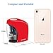 Electric Pencil Sharpener,Electrical Pencil Sharpener for NO.2 Pencils and Colored Pencils,Portable Automatic Electric Sharpener Feature for Home/School/Classroom/Office,USB or 2AA Batteries RED