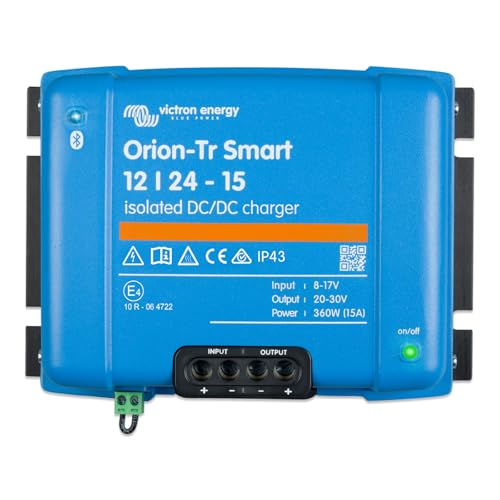Victron Energy Orion-Tr Smart DC to DC Charger (Bluetooth) - 12/24-Volt 15 amp 360-Watt - Battery Charger for Dual Battery Systems - Isolated