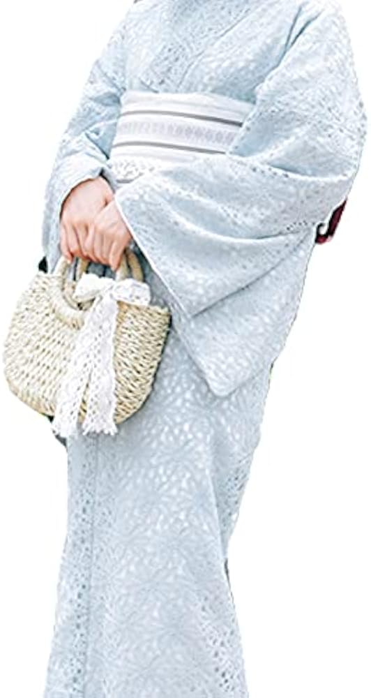 Amazon | レース着物 花柄 総レース 着物 モダン 通年 袷着物・広衿 