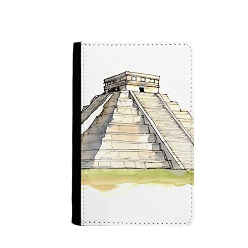 Passeport holder El Castillo et étui portefeuille de voyage porte-cartes Mésoamérique