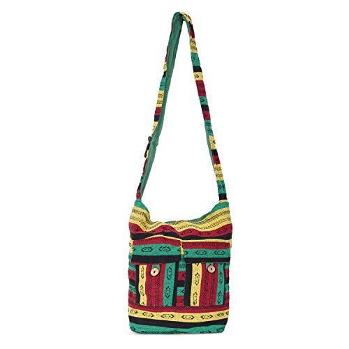 Oma Rasta Jamaican Bm Purse Messenger Sling Cross Body Bag Purse Woven Cotton - Premium Quality #TOP3