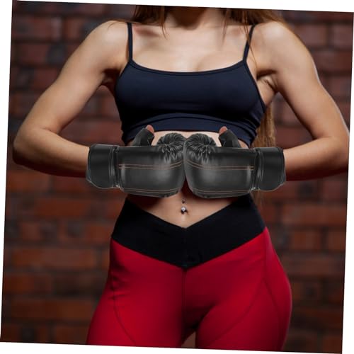 Guantes de boxeo de entrenamiento ajustables de PU para saco de boxeo 4