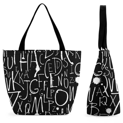 Sac à main noir femme grand format bandoulière cabas shopping voyage 28x32cm