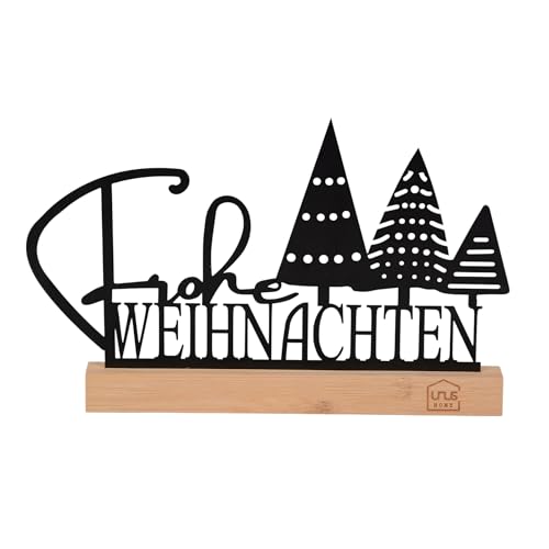 UNUS Aufsteller Frohe Weihnachten mit Tannenbäumen Weihnachtsdeko aus...
