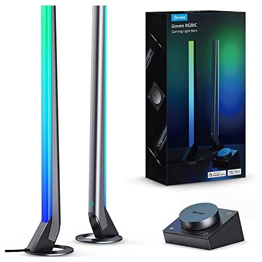 Govee RGBIC Gaming Lightbar für PC mit Desktop-Controller, 42cm Wi-Fi LED Light bar Musiksync für TV und Monitor, und 60+ Szenenmodi, kompatibel mit Alexa und Google Assistant, App-Steuerung