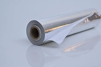 Paper Foil for Food Wrapping 1KG - Paper Foil with Aluminium Coating (White Paper on one Side and Aluminium on The Other Side)