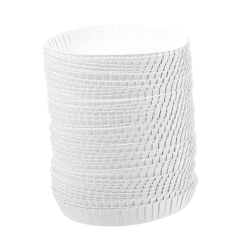 RORPOIR 100個使い捨て紙コップ蓋 紙製カップカバー 屋外 カフェ ホテル用 飲み物保護 ホットアイス対応 収納便利 積み重ね可能