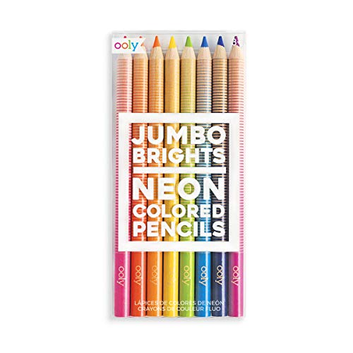 Ooly Jumbo Brights Neon Colored Pencils - Chunky Set of 8 - 7