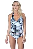 La Blanca Women's Moody Blues Halter Goddess Tankini