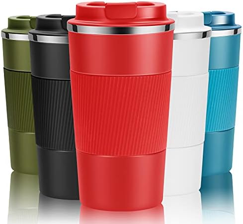 YINJOYI Travel Mug Reusable Coffee Cups 510ml/18oz Thermal Insulated Vacuum Insulation Stainless Steel Bottle for Hot Cold Drinks Black