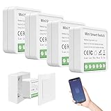 Installation facile et sécurité optimale : Mini interrupteur Wi-Fi DIY nécessite un fil neutre, fonctionne sous une tension alternative de 100 à 240 V et supporte un courant maximal de 16 A. Cet interrupteur Wi-Fi est donc idéal pour les luminaires, les prises ou les moteurs de rideaux.