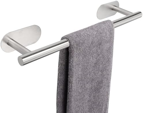 Amazon.com: TocTen Self Adhesive Bathroom Towel Bar, Stick Towel Rack ...