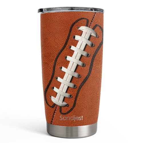 SANDJEST Football Tumbler 20oz